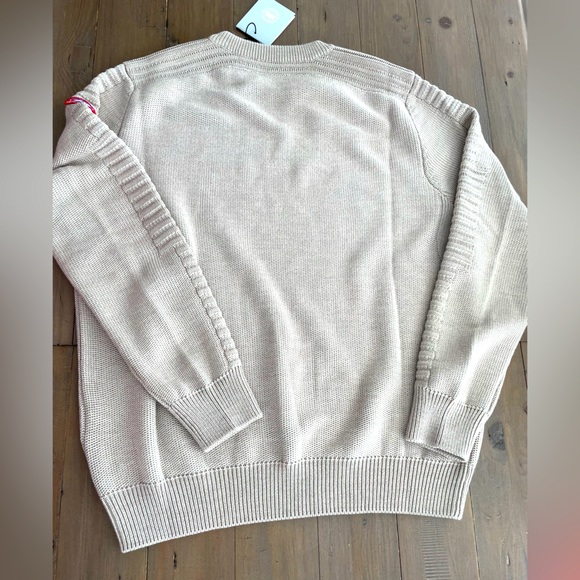 💔SOLD Canada Goose Mens Paterson merino wool sweater in tan heather XL NWT - Picture 4 of 7